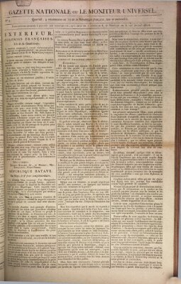 Gazette nationale, ou le moniteur universel (Le moniteur universel) Samstag 26. September 1801