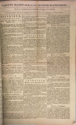 Gazette nationale, ou le moniteur universel (Le moniteur universel) Sonntag 4. Oktober 1801