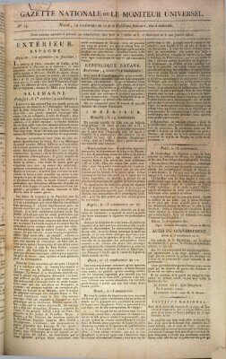 Gazette nationale, ou le moniteur universel (Le moniteur universel) Sonntag 11. Oktober 1801