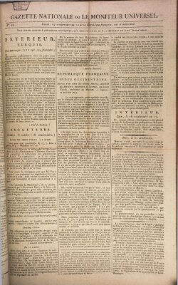 Gazette nationale, ou le moniteur universel (Le moniteur universel) Mittwoch 14. Oktober 1801