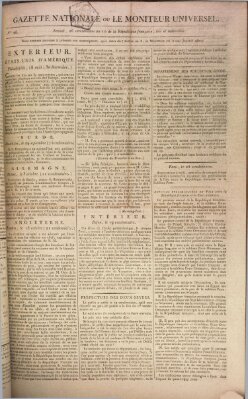 Gazette nationale, ou le moniteur universel (Le moniteur universel) Sonntag 18. Oktober 1801