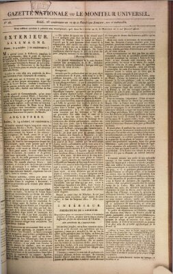 Gazette nationale, ou le moniteur universel (Le moniteur universel) Dienstag 20. Oktober 1801