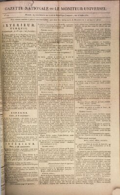 Gazette nationale, ou le moniteur universel (Le moniteur universel) Mittwoch 21. Oktober 1801