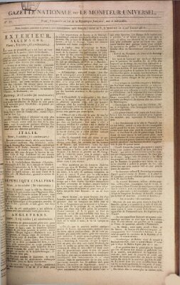 Gazette nationale, ou le moniteur universel (Le moniteur universel) Sonntag 25. Oktober 1801