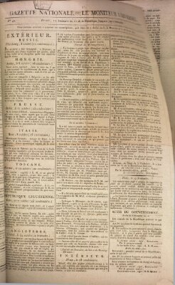 Gazette nationale, ou le moniteur universel (Le moniteur universel) Sonntag 1. November 1801