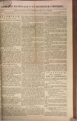 Gazette nationale, ou le moniteur universel (Le moniteur universel) Montag 16. November 1801