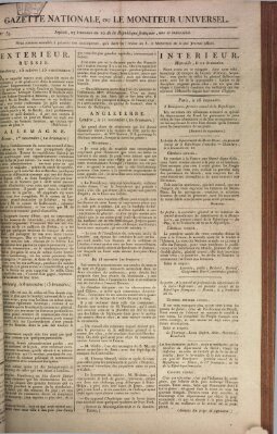 Gazette nationale, ou le moniteur universel (Le moniteur universel) Mittwoch 18. November 1801