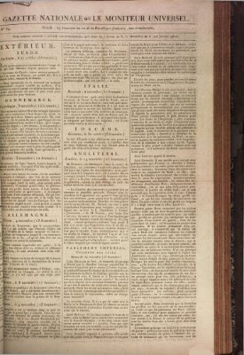 Gazette nationale, ou le moniteur universel (Le moniteur universel) Freitag 20. November 1801