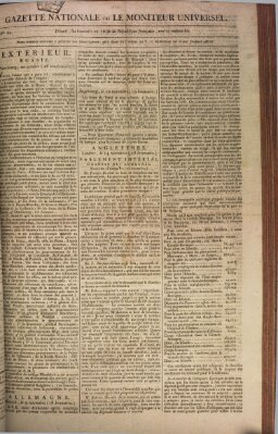 Gazette nationale, ou le moniteur universel (Le moniteur universel) Samstag 21. November 1801