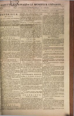 Gazette nationale, ou le moniteur universel (Le moniteur universel) Montag 23. November 1801