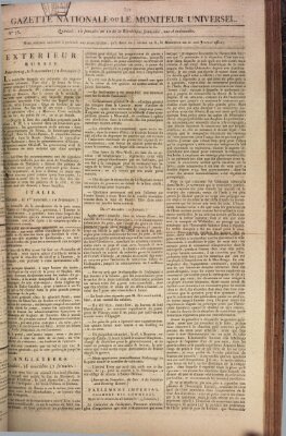 Gazette nationale, ou le moniteur universel (Le moniteur universel) Sonntag 6. Dezember 1801