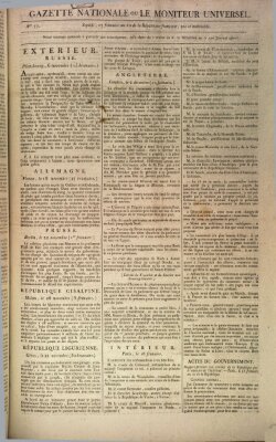 Gazette nationale, ou le moniteur universel (Le moniteur universel) Dienstag 8. Dezember 1801