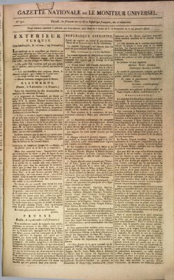 Gazette nationale, ou le moniteur universel (Le moniteur universel) Sonntag 20. Dezember 1801