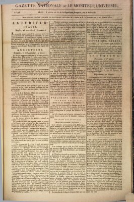 Gazette nationale, ou le moniteur universel (Le moniteur universel) Dienstag 29. Dezember 1801