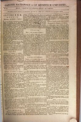 Gazette nationale, ou le moniteur universel (Le moniteur universel) Montag 25. Januar 1802