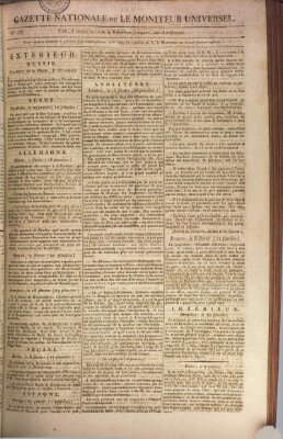 Gazette nationale, ou le moniteur universel (Le moniteur universel) Montag 22. Februar 1802