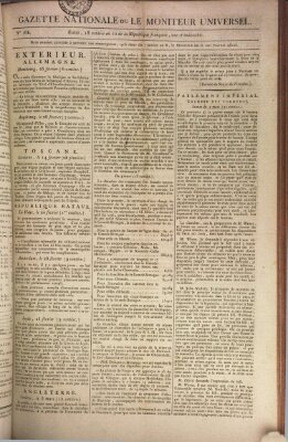 Gazette nationale, ou le moniteur universel (Le moniteur universel) Dienstag 9. März 1802