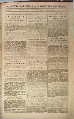 Gazette nationale, ou le moniteur universel (Le moniteur universel) Mittwoch 9. Juni 1802