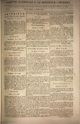 Gazette nationale, ou le moniteur universel (Le moniteur universel) Mittwoch 9. Juli 1806