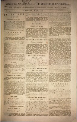 Gazette nationale, ou le moniteur universel (Le moniteur universel) Sonntag 13. Juli 1806