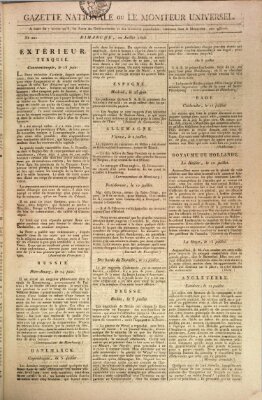 Gazette nationale, ou le moniteur universel (Le moniteur universel) Sonntag 20. Juli 1806