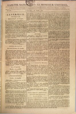 Gazette nationale, ou le moniteur universel (Le moniteur universel) Donnerstag 24. Juli 1806
