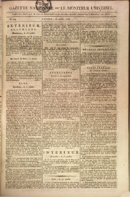 Gazette nationale, ou le moniteur universel (Le moniteur universel) Montag 28. Juli 1806