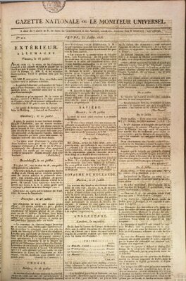 Gazette nationale, ou le moniteur universel (Le moniteur universel) Donnerstag 31. Juli 1806