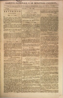 Gazette nationale, ou le moniteur universel (Le moniteur universel) Donnerstag 7. August 1806