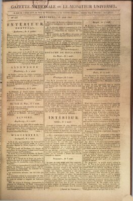 Gazette nationale, ou le moniteur universel (Le moniteur universel) Mittwoch 13. August 1806