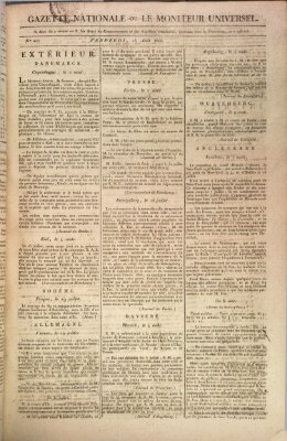 Gazette nationale, ou le moniteur universel (Le moniteur universel) Freitag 15. August 1806