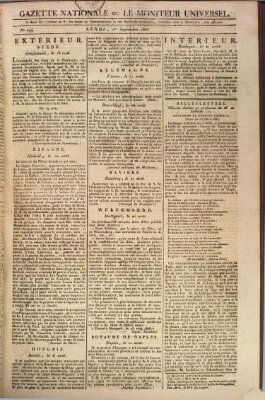 Gazette nationale, ou le moniteur universel (Le moniteur universel) Montag 1. September 1806