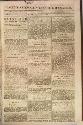 Gazette nationale, ou le moniteur universel (Le moniteur universel) Dienstag 2. September 1806