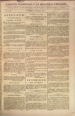 Gazette nationale, ou le moniteur universel (Le moniteur universel) Samstag 6. September 1806