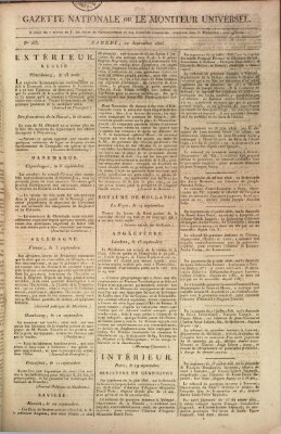 Gazette nationale, ou le moniteur universel (Le moniteur universel) Samstag 20. September 1806