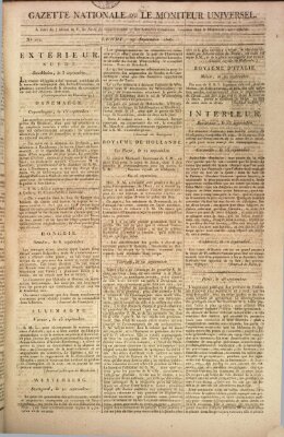 Gazette nationale, ou le moniteur universel (Le moniteur universel) Montag 29. September 1806