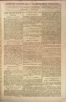 Gazette nationale, ou le moniteur universel (Le moniteur universel) Mittwoch 1. Oktober 1806