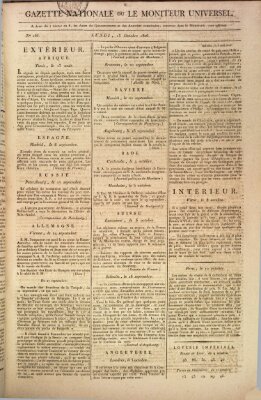 Gazette nationale, ou le moniteur universel (Le moniteur universel) Montag 13. Oktober 1806