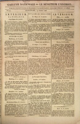 Gazette nationale, ou le moniteur universel (Le moniteur universel) Sonntag 19. Oktober 1806