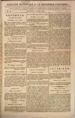 Gazette nationale, ou le moniteur universel (Le moniteur universel) Dienstag 21. Oktober 1806