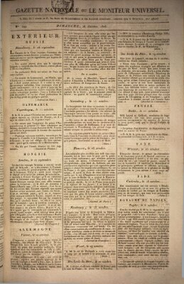 Gazette nationale, ou le moniteur universel (Le moniteur universel) Sonntag 26. Oktober 1806