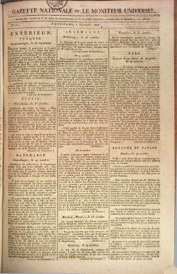 Gazette nationale, ou le moniteur universel (Le moniteur universel) Freitag 7. November 1806