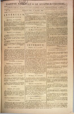 Gazette nationale, ou le moniteur universel (Le moniteur universel) Sonntag 16. November 1806