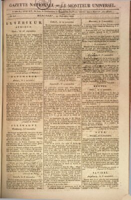 Gazette nationale, ou le moniteur universel (Le moniteur universel) Mittwoch 19. November 1806