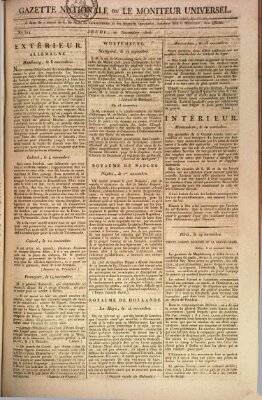 Gazette nationale, ou le moniteur universel (Le moniteur universel) Donnerstag 20. November 1806