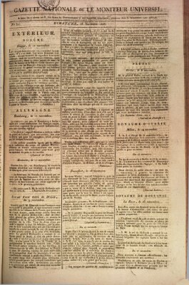 Gazette nationale, ou le moniteur universel (Le moniteur universel) Sonntag 23. November 1806