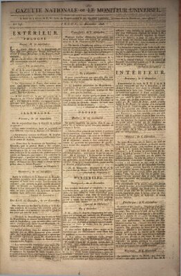 Gazette nationale, ou le moniteur universel (Le moniteur universel) Donnerstag 11. Dezember 1806