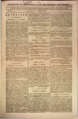 Gazette nationale, ou le moniteur universel (Le moniteur universel) Samstag 27. Dezember 1806