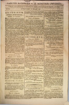 Gazette nationale, ou le moniteur universel (Le moniteur universel) Sonntag 28. Dezember 1806