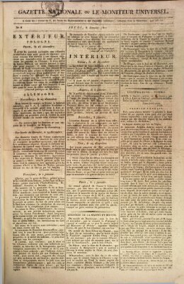 Gazette nationale, ou le moniteur universel (Le moniteur universel) Donnerstag 8. Januar 1807